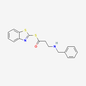 molecular formula C17H16N2OS2 B15405214 S-1,3-Benzothiazol-2-yl 3-(benzylamino)propanethioate CAS No. 921222-69-7