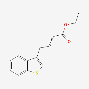 molecular formula C14H14O2S B15405245 Ethyl 4-(1-benzothiophen-3-yl)but-2-enoate CAS No. 923261-78-3