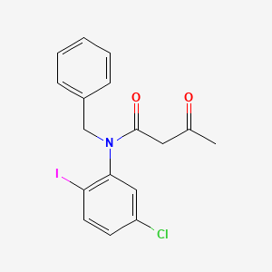 molecular formula C17H15ClINO2 B15405265 N-Benzyl-N-(5-chloro-2-iodophenyl)-3-oxobutanamide CAS No. 922142-19-6
