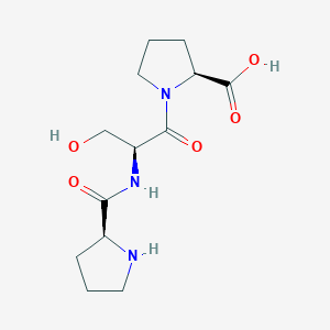 molecular formula C13H21N3O5 B15405323 L-Prolyl-L-seryl-L-proline CAS No. 849599-30-0