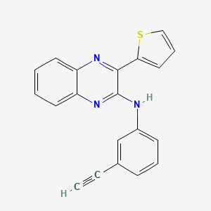 molecular formula C20H13N3S B15405376 N-(3-Ethynylphenyl)-3-(thiophen-2-yl)quinoxalin-2-amine CAS No. 832081-74-0