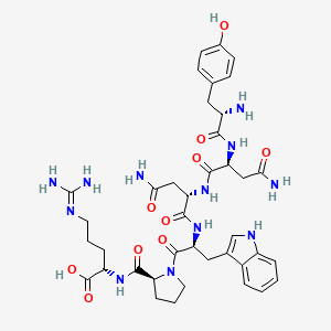 molecular formula C39H52N12O10 B15405417 L-Tyrosyl-L-asparaginyl-L-asparaginyl-L-tryptophyl-L-prolyl-N~5~-(diaminomethylidene)-L-ornithine CAS No. 848350-42-5