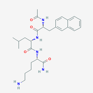 molecular formula C27H39N5O4 B15405465 N-Acetyl-3-(naphthalen-2-yl)-D-alanyl-L-leucyl-L-lysinamide CAS No. 872835-31-9