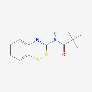 molecular formula C12H14N2OS2 B15405523 N-(1,2,4-Benzodithiazin-3-yl)-2,2-dimethylpropanamide CAS No. 879546-62-0