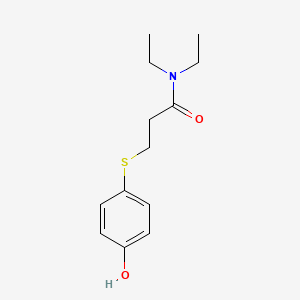 molecular formula C13H19NO2S B15405529 N,N-Diethyl-3-[(4-hydroxyphenyl)sulfanyl]propanamide CAS No. 918828-09-8