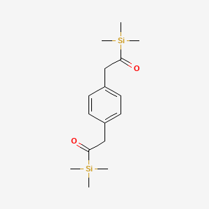 molecular formula C16H26O2Si2 B15405575 Silane, [1,4-phenylenebis(1-oxo-2,1-ethanediyl)]bis[trimethyl- CAS No. 833460-63-2