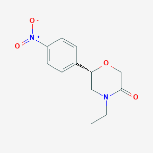 molecular formula C12H14N2O4 B15405675 (6S)-4-Ethyl-6-(4-nitrophenyl)morpholin-3-one CAS No. 920798-48-7