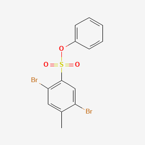 molecular formula C13H10Br2O3S B15405763 Phenyl 2,5-dibromo-4-methylbenzene-1-sulfonate CAS No. 832725-93-6