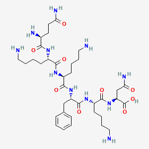 molecular formula C36H61N11O9 B15405786 L-Glutaminyl-L-lysyl-L-lysyl-L-phenylalanyl-L-lysyl-L-asparagine CAS No. 846024-41-7