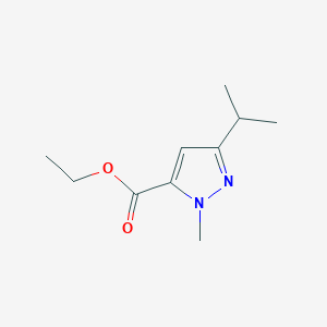 molecular formula C10H16N2O2 B154058 Ethyl 3-isopropyl-1-methyl-1H-pyrazole-5-carboxylate CAS No. 133261-08-2