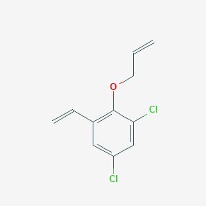 molecular formula C11H10Cl2O B15405827 Benzene, 1,5-dichloro-3-ethenyl-2-(2-propenyloxy)- CAS No. 888324-50-3