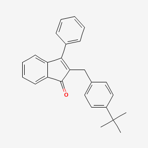 molecular formula C26H24O B15405831 2-[(4-tert-Butylphenyl)methyl]-3-phenyl-1H-inden-1-one CAS No. 848615-45-2