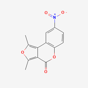 molecular formula C13H9NO5 B15405847 1,3-Dimethyl-8-nitro-4H-furo[3,4-c][1]benzopyran-4-one CAS No. 922503-08-0