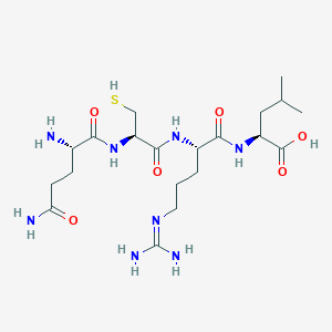 molecular formula C20H38N8O6S B15405898 L-Glutaminyl-L-cysteinyl-N~5~-(diaminomethylidene)-L-ornithyl-L-leucine CAS No. 918661-89-9