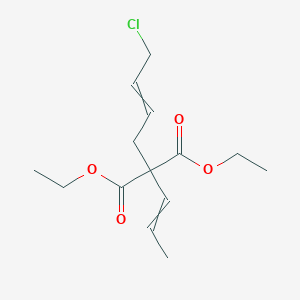 molecular formula C14H21ClO4 B15405939 Diethyl (4-chlorobut-2-en-1-yl)(prop-1-en-1-yl)propanedioate CAS No. 835650-96-9