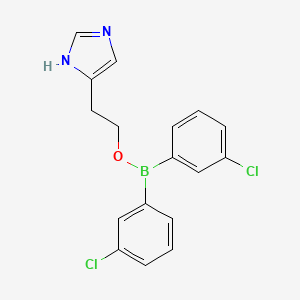 molecular formula C17H15BCl2N2O B15405946 Borinic acid, bis(3-chlorophenyl)-, 2-(1H-imidazol-4-yl)ethyl ester CAS No. 872044-91-2