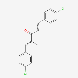 molecular formula C18H14Cl2O B15405958 1,5-Bis(4-chlorophenyl)-2-methylpenta-1,4-dien-3-one CAS No. 919079-81-5