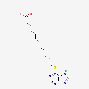molecular formula C18H28N4O2S B15406015 Methyl 12-[(7H-purin-6-yl)sulfanyl]dodecanoate CAS No. 848046-27-5