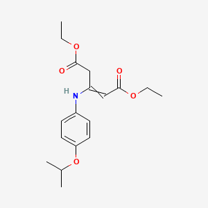 molecular formula C18H25NO5 B15406141 Diethyl 3-{4-[(propan-2-yl)oxy]anilino}pent-2-enedioate CAS No. 902169-61-3