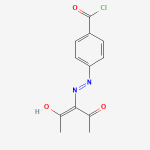 molecular formula C12H11ClN2O3 B15406145 4-[[(Z)-2-hydroxy-4-oxopent-2-en-3-yl]diazenyl]benzoyl chloride 