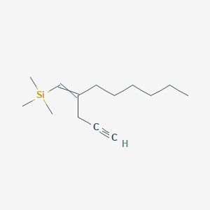 molecular formula C14H26Si B15406165 Trimethyl[2-(prop-2-YN-1-YL)oct-1-EN-1-YL]silane CAS No. 834897-79-9