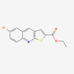 molecular formula C14H10BrNO2S B15406233 Ethyl 6-bromothieno[2,3-B]quinoline-2-carboxylate CAS No. 887922-81-8