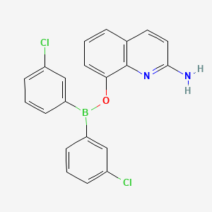molecular formula C21H15BCl2N2O B15406234 Borinic acid, bis(3-chlorophenyl)-, 2-amino-8-quinolinyl ester CAS No. 873102-34-2