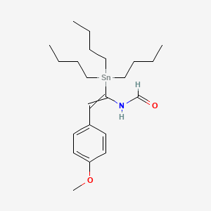molecular formula C22H37NO2Sn B15406285 N-[2-(4-Methoxyphenyl)-1-(tributylstannyl)ethenyl]formamide CAS No. 862263-31-8