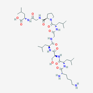 molecular formula C42H76N10O11 B15406342 L-Lysyl-L-leucyl-L-seryl-L-leucylglycyl-L-leucyl-L-prolylglycyl-L-leucine CAS No. 834899-93-3