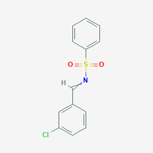 molecular formula C13H10ClNO2S B15406348 N-[(3-Chlorophenyl)methylidene]benzenesulfonamide CAS No. 855739-40-1