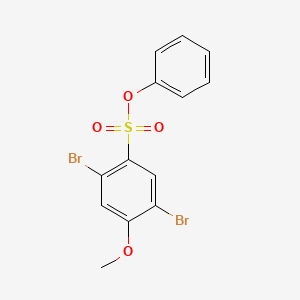 molecular formula C13H10Br2O4S B15406355 Phenyl 2,5-dibromo-4-methoxybenzene-1-sulfonate CAS No. 832725-98-1