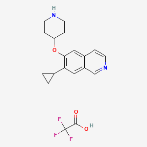 molecular formula C19H21F3N2O3 B15406366 7-Cyclopropyl-6-piperidin-4-yloxyisoquinoline;2,2,2-trifluoroacetic acid CAS No. 918489-43-7