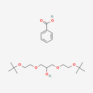 molecular formula C22H38O7 B15406417 Benzoic acid;1,3-bis[2-[(2-methylpropan-2-yl)oxy]ethoxy]propan-2-ol CAS No. 834861-02-8