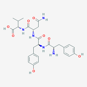 molecular formula C27H35N5O8 B15406441 L-Tyrosyl-L-tyrosyl-L-asparaginyl-L-valine CAS No. 915224-14-5