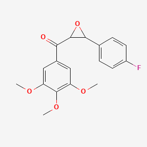 molecular formula C18H17FO5 B15406450 Methanone, [3-(4-fluorophenyl)oxiranyl](3,4,5-trimethoxyphenyl)- CAS No. 851729-17-4