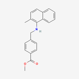 molecular formula C20H19NO2 B15406514 Methyl 4-{[(2-methylnaphthalen-1-yl)amino]methyl}benzoate CAS No. 833485-07-7