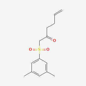 molecular formula C14H18O3S B15406545 1-(3,5-Dimethylbenzene-1-sulfonyl)hex-5-en-2-one CAS No. 923002-04-4