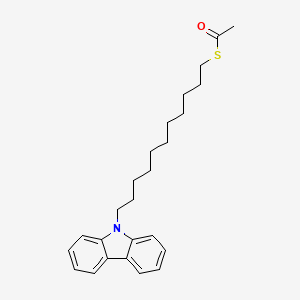molecular formula C25H33NOS B15406554 S-[11-(9H-Carbazol-9-yl)undecyl] ethanethioate CAS No. 919803-81-9