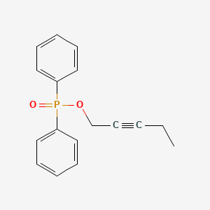 molecular formula C17H17O2P B15406647 Pent-2-yn-1-yl diphenylphosphinate CAS No. 918309-82-7