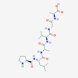 molecular formula C24H42N6O7 B15406665 L-Prolyl-L-leucyl-L-alanyl-L-valylglycyl-L-alanine CAS No. 915717-08-7