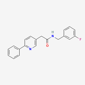 molecular formula C20H17FN2O B15406690 3-Pyridineacetamide, N-[(3-fluorophenyl)methyl]-6-phenyl- CAS No. 897015-62-2
