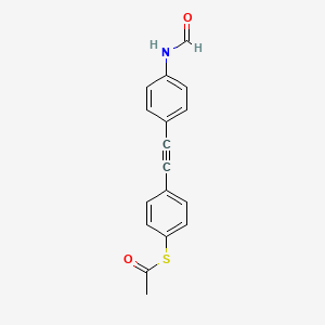 molecular formula C17H13NO2S B15406765 S-{4-[(4-Formamidophenyl)ethynyl]phenyl} ethanethioate CAS No. 825615-32-5