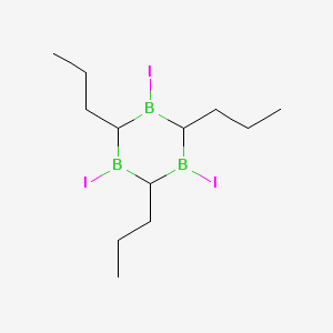 molecular formula C12H24B3I3 B15406768 1,3,5-Triiodo-2,4,6-tripropyl-1,3,5-triborinane CAS No. 826990-06-1