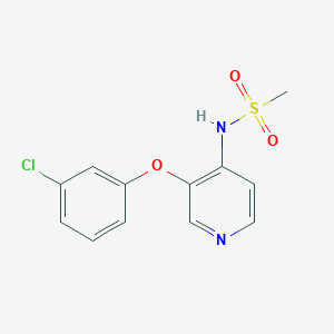 molecular formula C12H11ClN2O3S B15406816 N-[3-(3-chlorophenoxy)pyridin-4-yl]methanesulfonamide CAS No. 833455-47-3