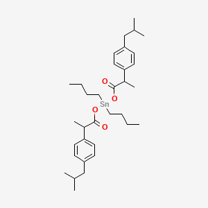 molecular formula C34H52O4Sn B15406822 Dibutylbis({2-[4-(2-methylpropyl)phenyl]propanoyl}oxy)stannane CAS No. 826990-25-4
