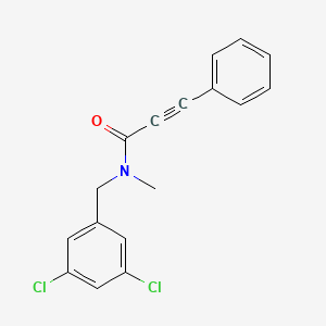molecular formula C17H13Cl2NO B15406893 N-[(3,5-Dichlorophenyl)methyl]-N-methyl-3-phenylprop-2-ynamide CAS No. 823188-93-8