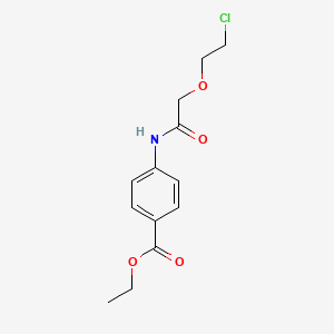 molecular formula C13H16ClNO4 B15406923 Ethyl 4-[2-(2-chloroethoxy)acetamido]benzoate CAS No. 820232-32-4