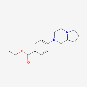 molecular formula C16H22N2O2 B15406972 Ethyl 4-(hexahydropyrrolo[1,2-a]pyrazin-2(1H)-yl)benzoate CAS No. 823794-39-4