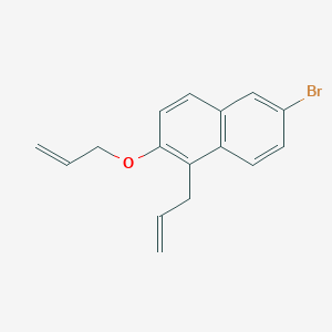 molecular formula C16H15BrO B15406979 Naphthalene, 6-bromo-1-(2-propenyl)-2-(2-propenyloxy)- CAS No. 826994-14-3