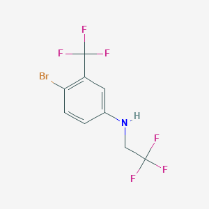 molecular formula C9H6BrF6N B15407019 4-bromo-N-(2,2,2-trifluoroethyl)-3-(trifluoromethyl)aniline CAS No. 821777-54-2